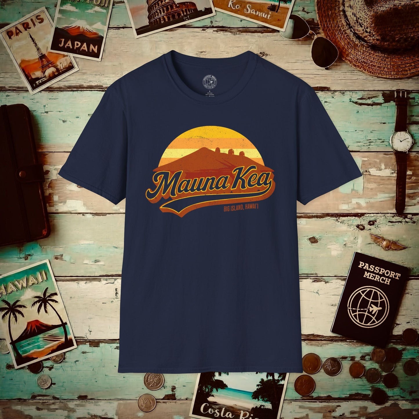 Vintage Mauna Kea, Big Island, Hawaii T-Shirt Navy / S