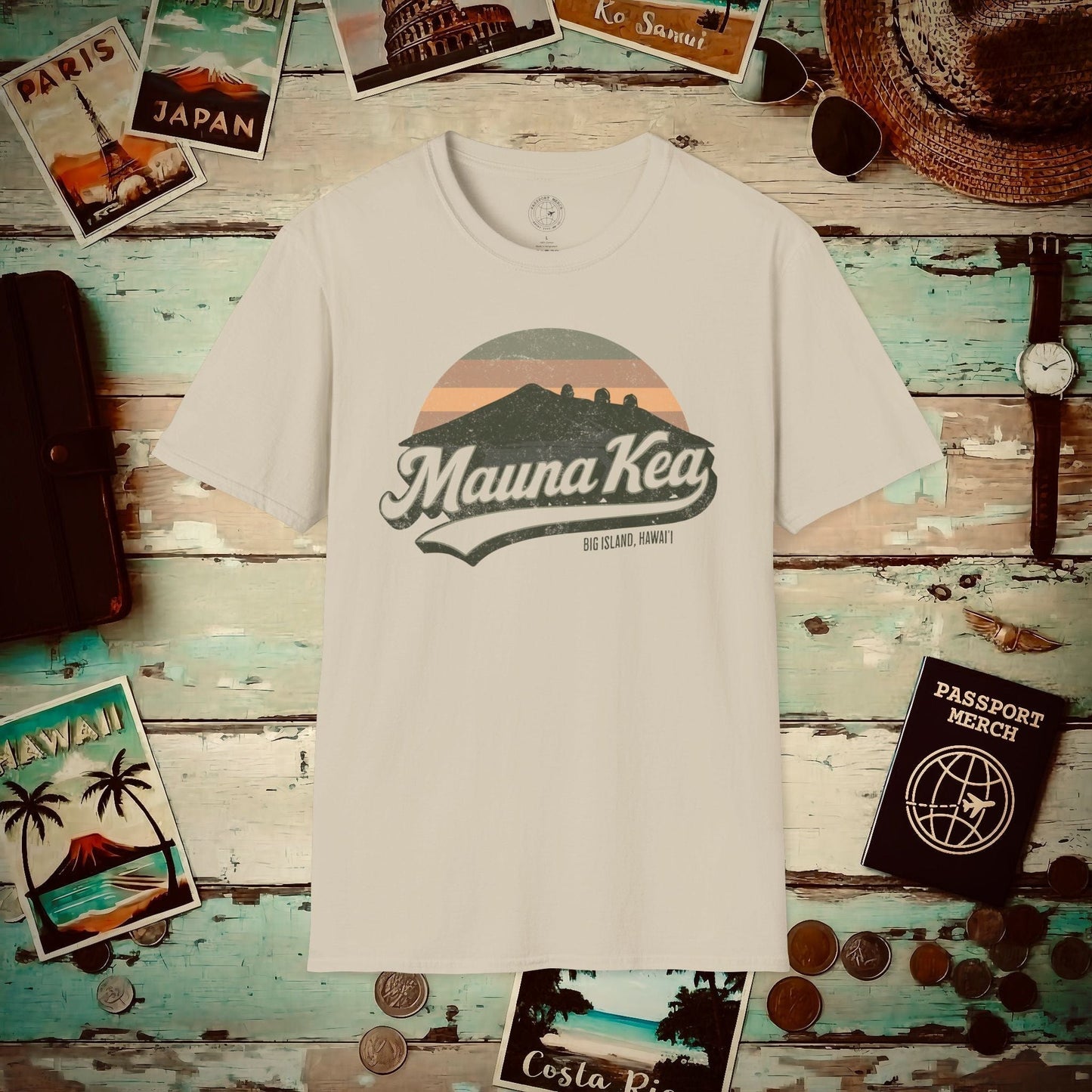 Vintage Mauna Kea, Big Island, Hawaii T-Shirt Sand / S