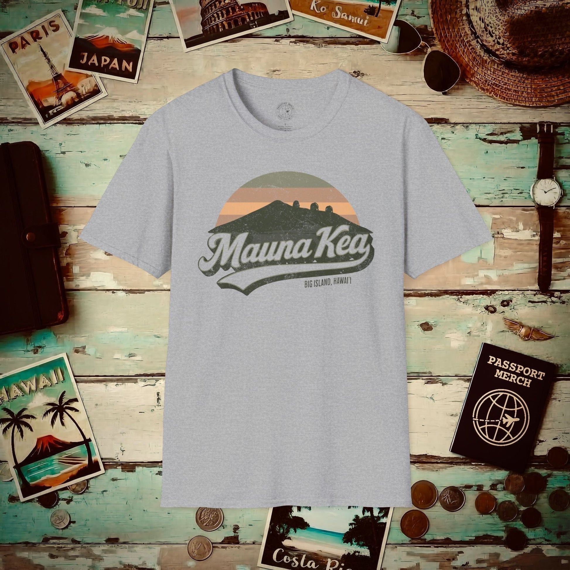 Vintage Mauna Kea, Big Island, Hawaii T-Shirt Sport Grey / S