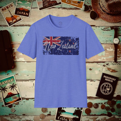 Vintage New Zealand Flag T-Shirt Heather Royal / S