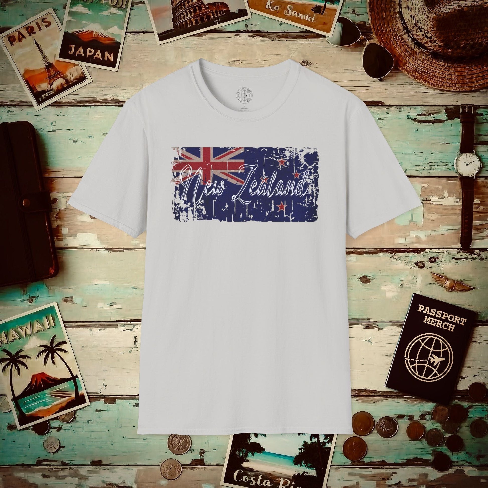 Vintage New Zealand Flag T-Shirt Ice Grey / S