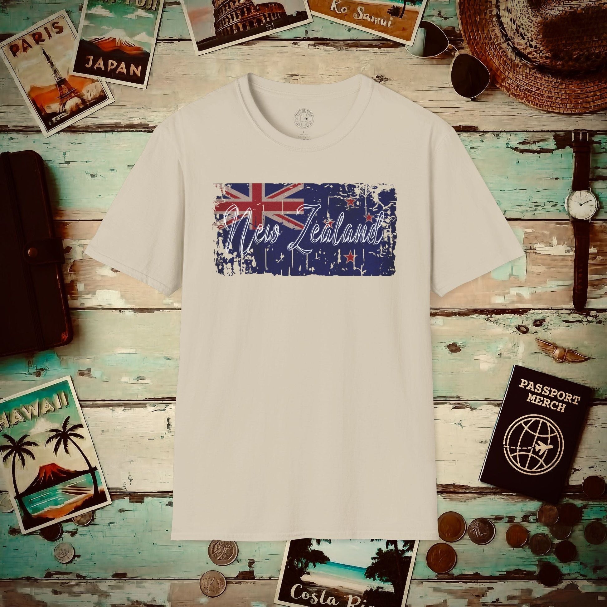 Vintage New Zealand Flag T-Shirt Sand / S