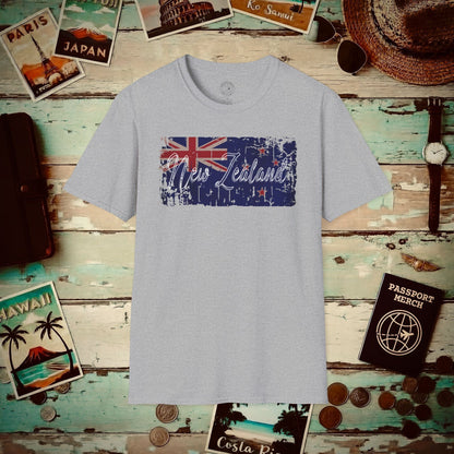 Vintage New Zealand Flag T-Shirt Sport Grey / S