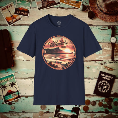 Vintage Nostalgia, Waikiki, Hawaii T-Shirt Navy / S