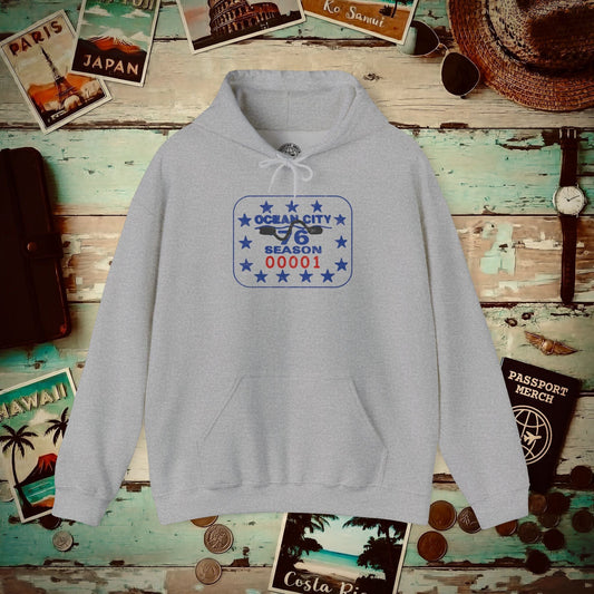 Vintage Ocean City 1976 Beach Tag, New Jersey Hoodie Sport Grey / S
