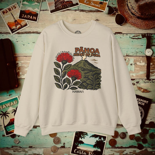 Vintage Pahoa, Heart of Puna, Hawaii Crewneck Sand / S