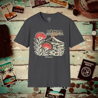 Vintage Pahoa, Heart of Puna, Hawaii T-Shirt Dark Heather / S