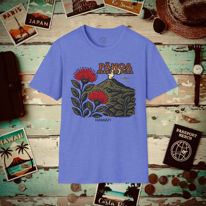 Vintage Pahoa, Heart of Puna, Hawaii T-Shirt Heather Royal / S
