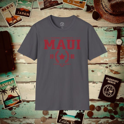 Vintage Passport University, Maui, Hawaii T-Shirt Charcoal / S