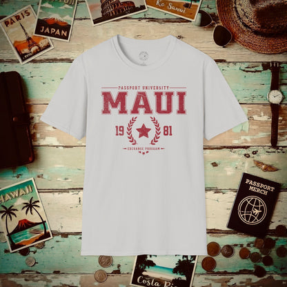 Vintage Passport University, Maui, Hawaii T-Shirt Ice Grey / S