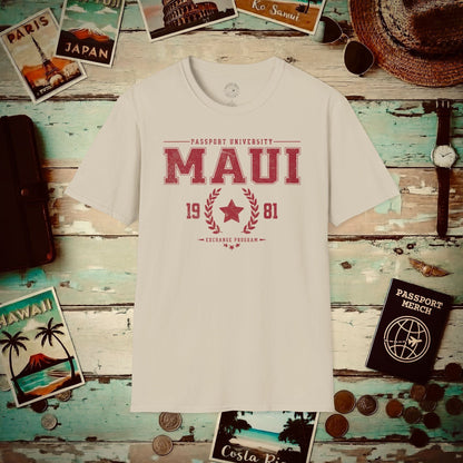 Vintage Passport University, Maui, Hawaii T-Shirt Sand / S