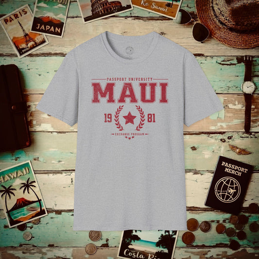 Vintage Passport University, Maui, Hawaii T-Shirt Sport Grey / S