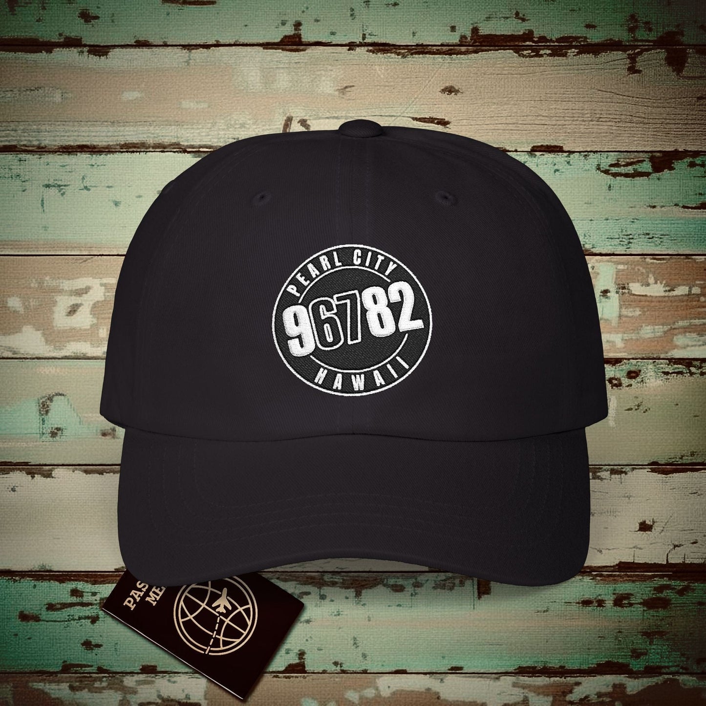 Vintage Pearl City Zip Code ("67" Pop Culture Edition), Hawaii Embroidered Hat Black / One size