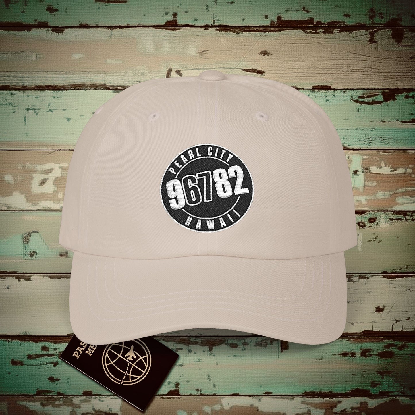 Vintage Pearl City Zip Code ("67" Pop Culture Edition), Hawaii Embroidered Hat Stone / One size