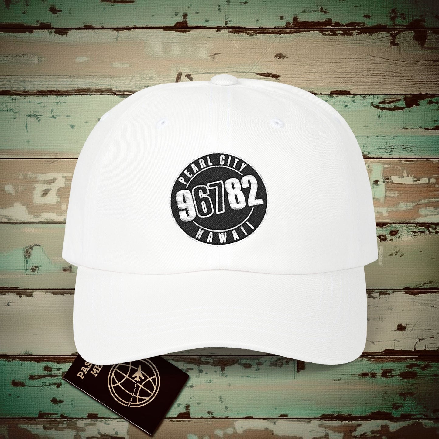 Vintage Pearl City Zip Code ("67" Pop Culture Edition), Hawaii Embroidered Hat White / One size