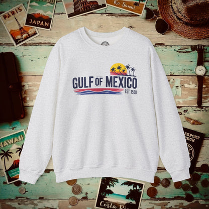 Vintage Retro Gulf of Mexico Crewneck Ash / S