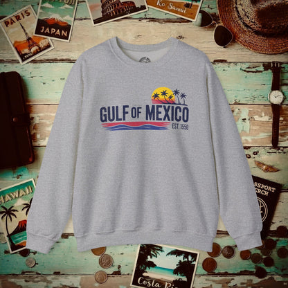 Vintage Retro Gulf of Mexico Crewneck Sport Grey / S