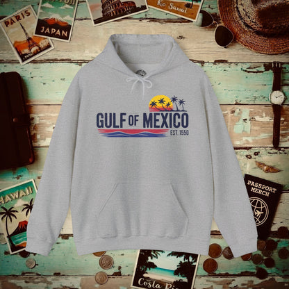 Vintage Retro Gulf of Mexico Hoodie Sport Grey / S