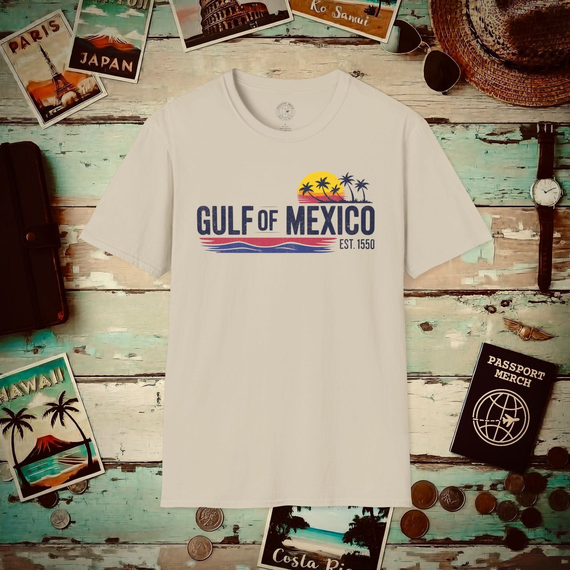 Vintage Retro Gulf of Mexico T-Shirt Sand / S
