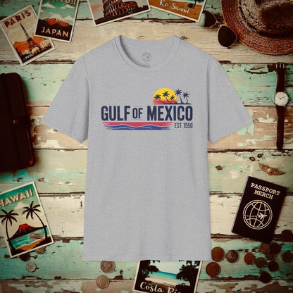 Vintage Retro Gulf of Mexico T-Shirt Sport Grey / S