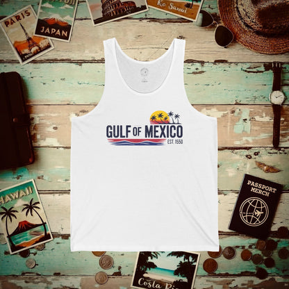 Vintage Retro Gulf of Mexico Tank Top White / XS