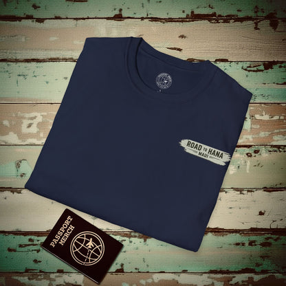 Vintage Road to Hana, Maui, Hawaii, Back Print T-Shirt Navy / S