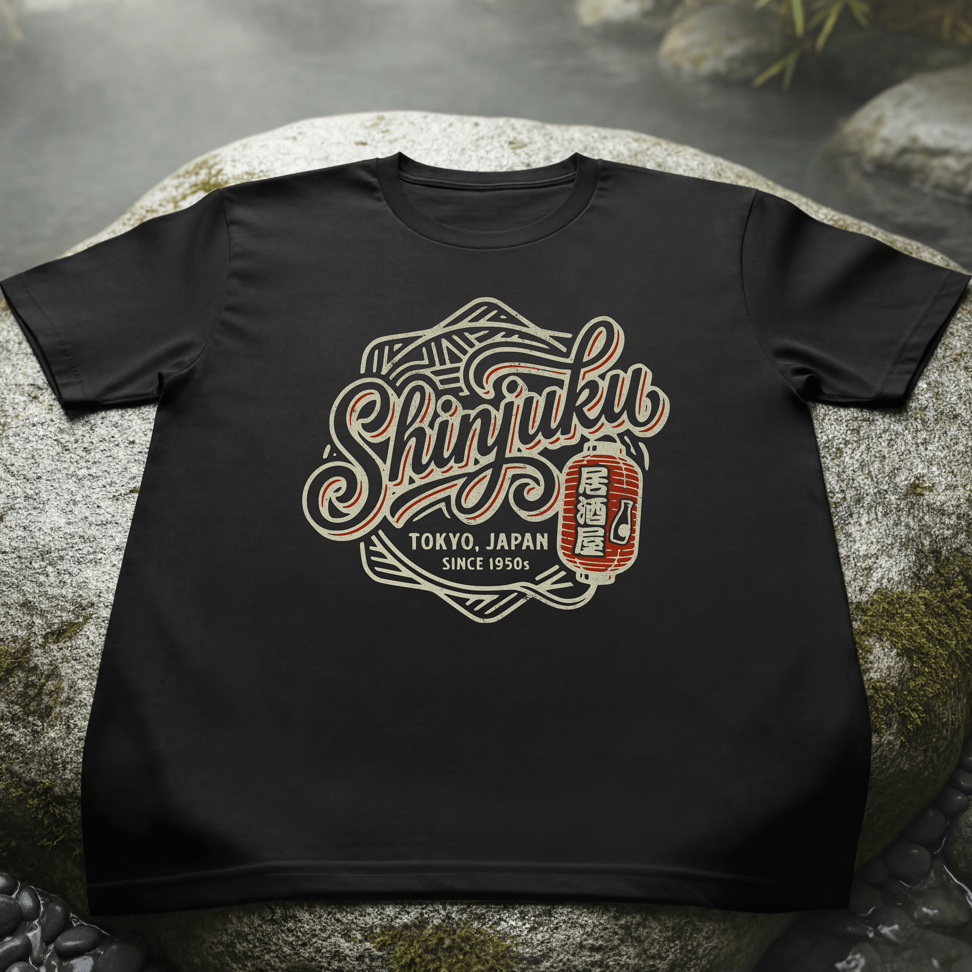 Vintage Shinjuku Izakaya Badge, Japan T-Shirt Black / S