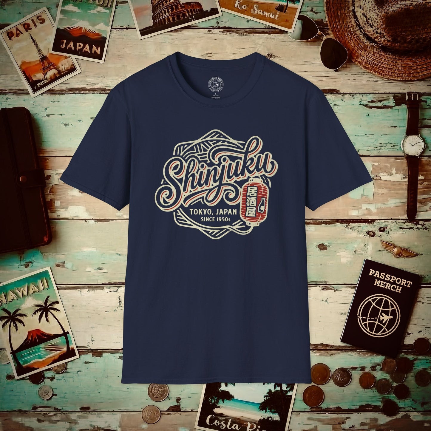Vintage Shinjuku Izakaya Badge, Japan T-Shirt Navy / S