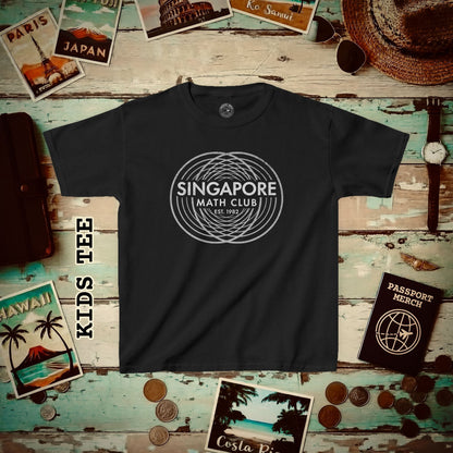 Vintage Singapore Math Club Kids Tee Black / XS
