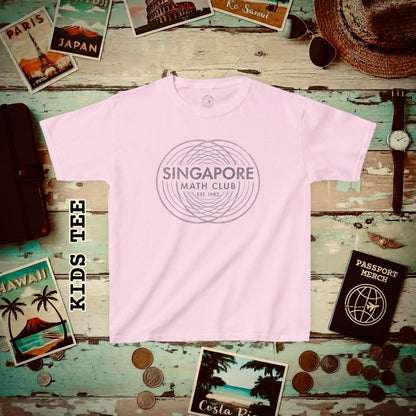 Vintage Singapore Math Club Kids Tee Light Pink / XS