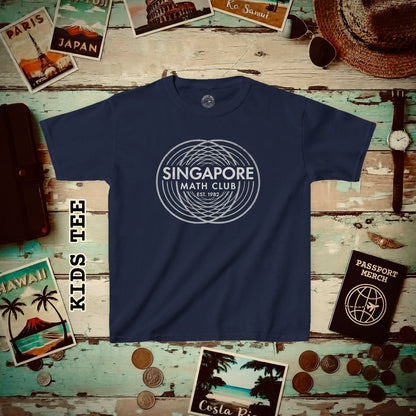 Vintage Singapore Math Club Kids Tee Navy / XS