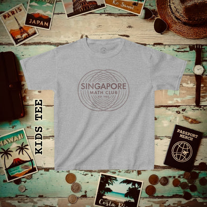 Vintage Singapore Math Club Kids Tee Sport Grey / XS