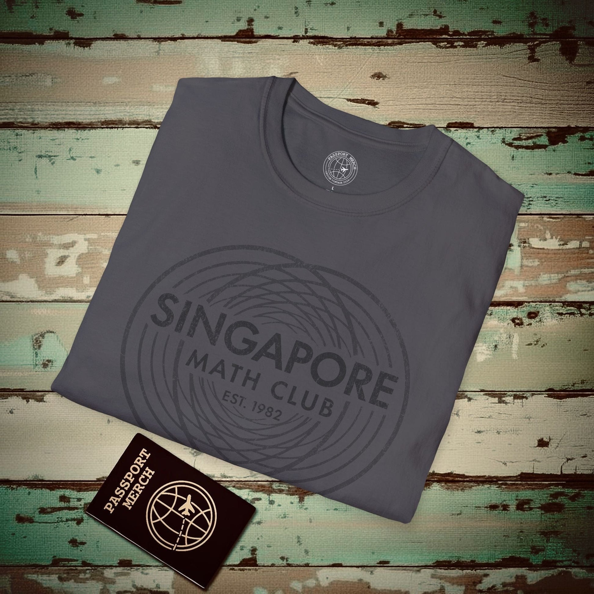 Vintage Singapore Math Club T-Shirt Charcoal / S