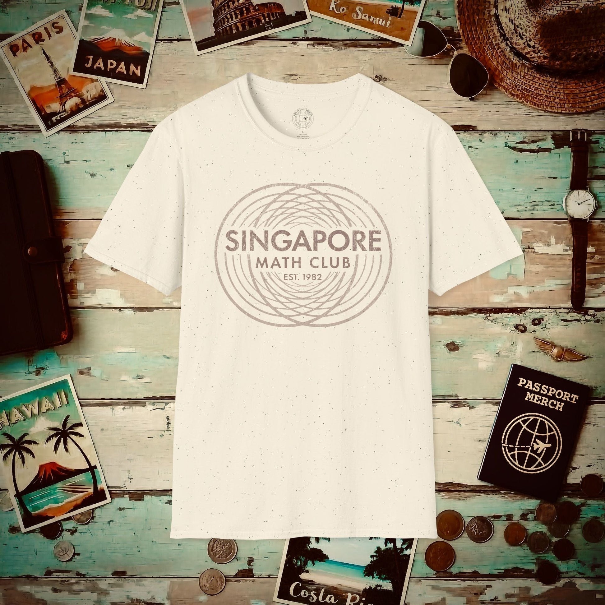 Vintage Singapore Math Club T-Shirt Natural / S