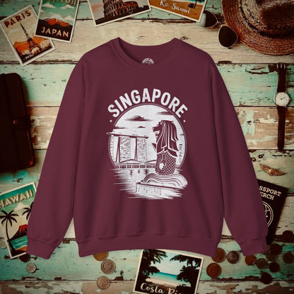 Vintage Singapore Merlion Crewneck Maroon / S