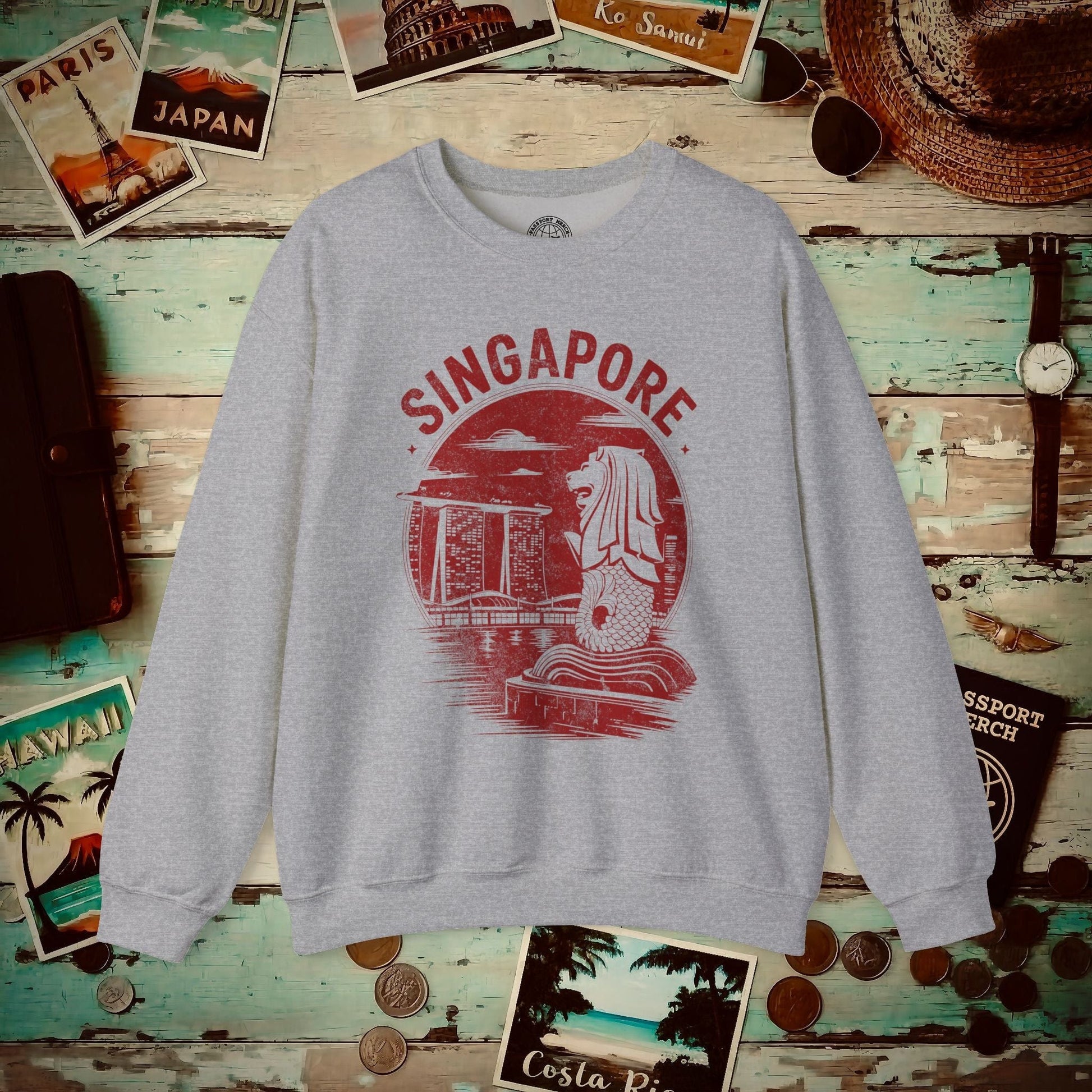 Vintage Singapore Merlion Crewneck Sport Grey / S