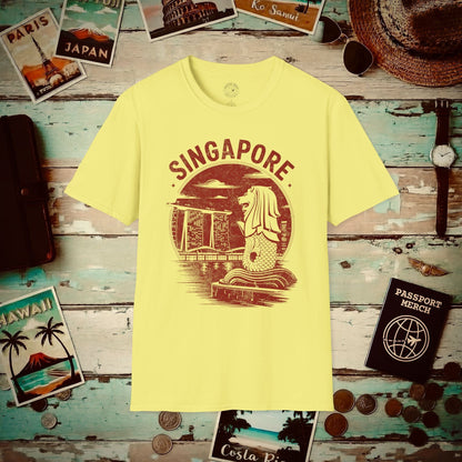 Vintage Singapore Merlion T-Shirt Cornsilk / S