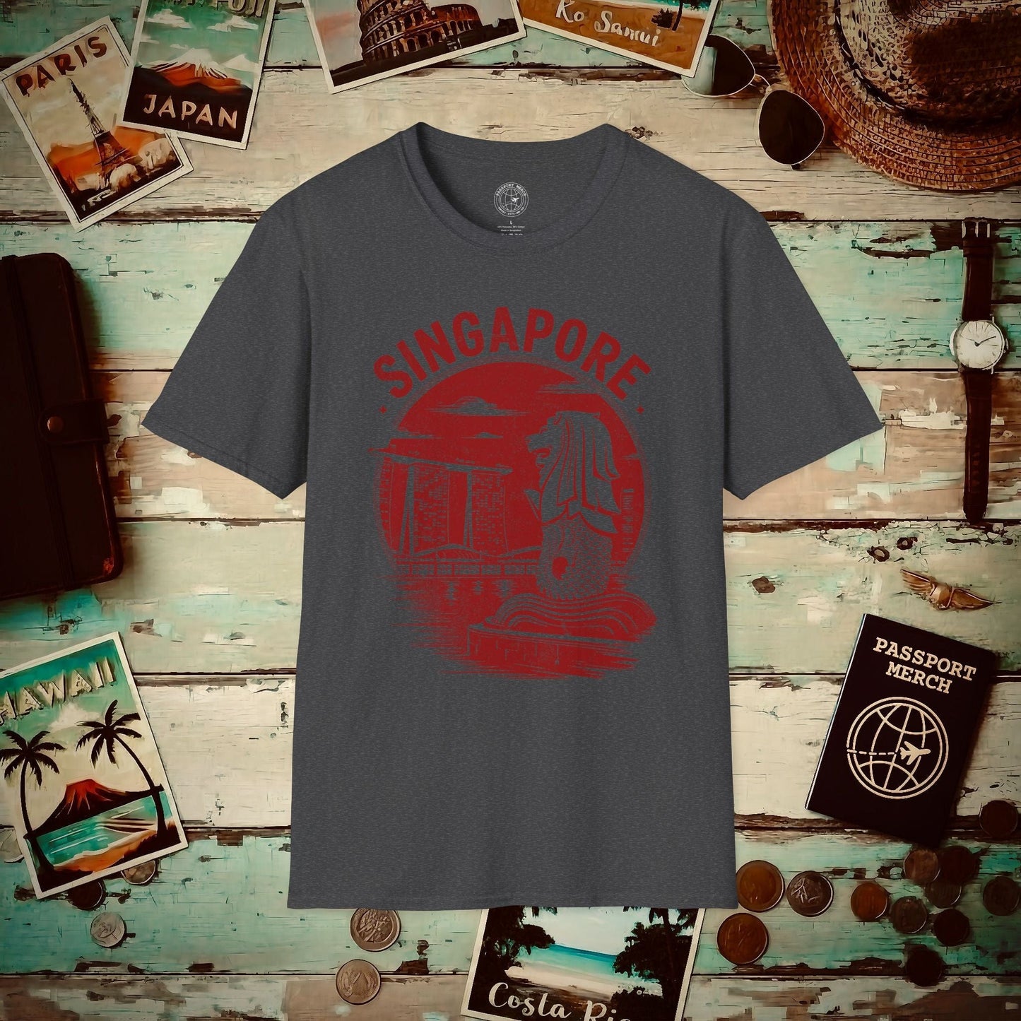 Vintage Singapore Merlion T-Shirt Dark Heather / S