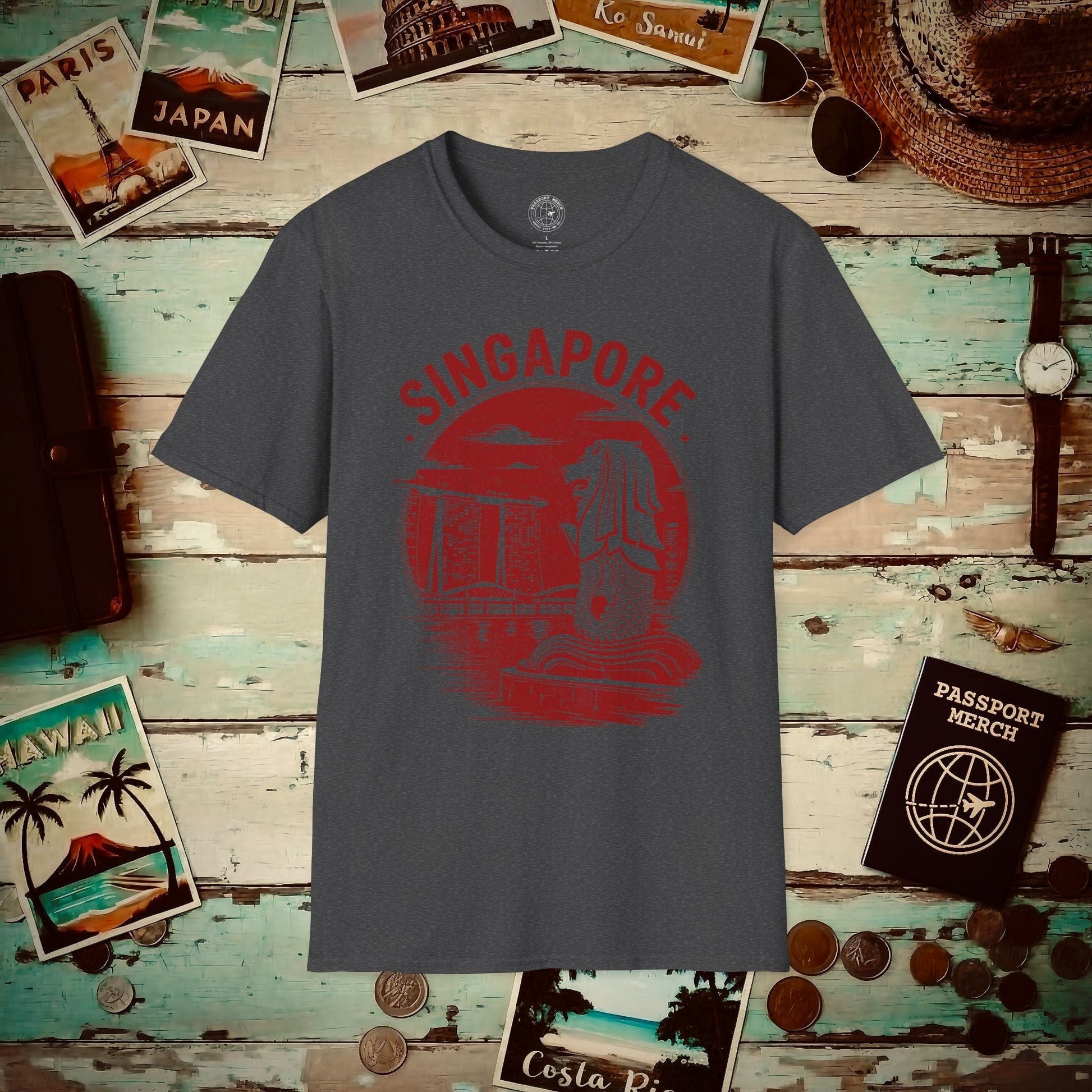 Vintage Singapore Merlion T-Shirt Dark Heather / S