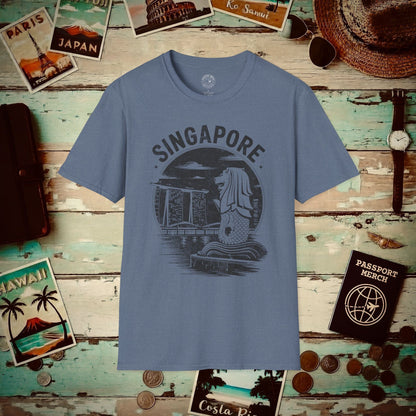 Vintage Singapore Merlion T-Shirt Heather Indigo / S