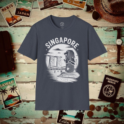 Vintage Singapore Merlion T-Shirt Heather Navy / S