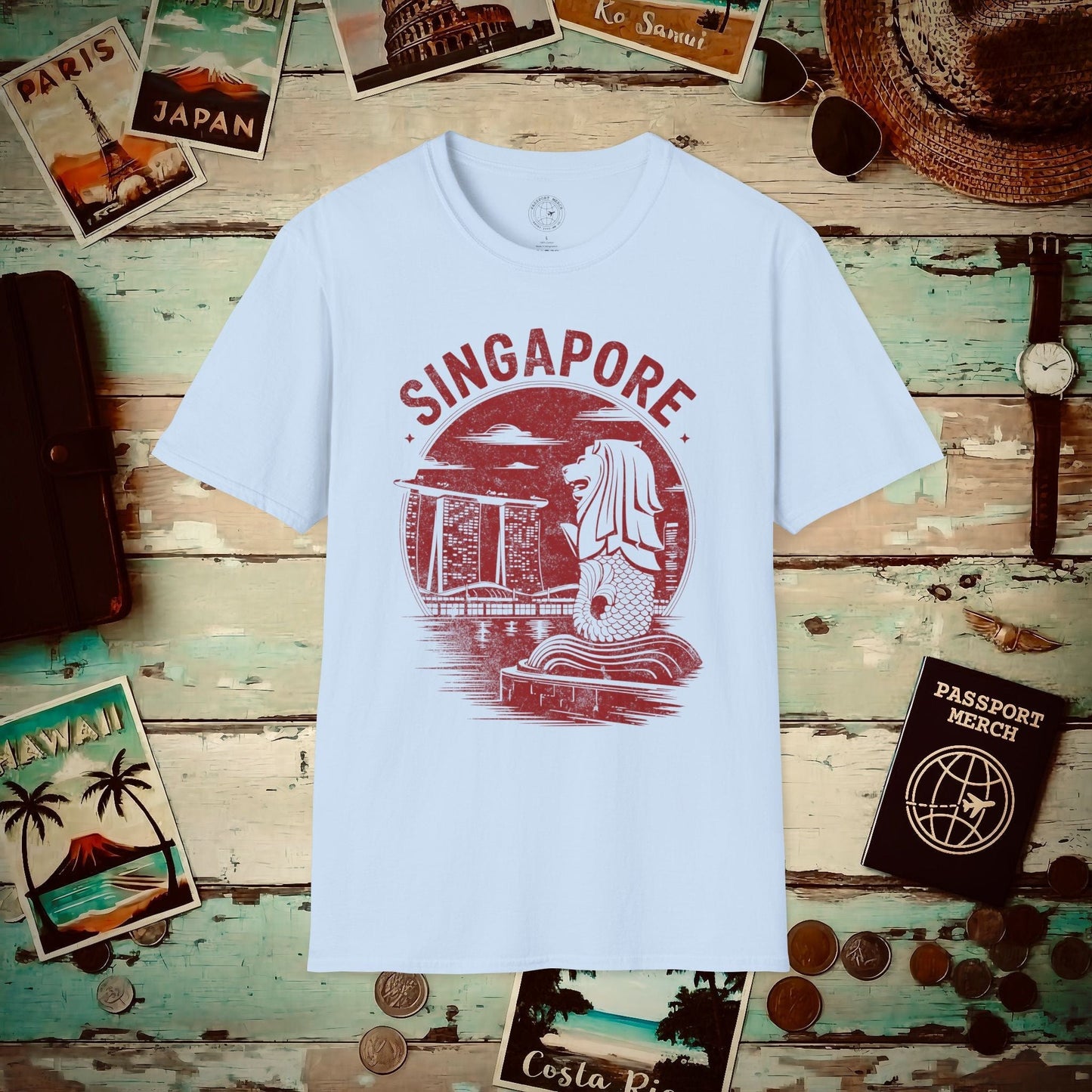 Vintage Singapore Merlion T-Shirt Light Blue / S