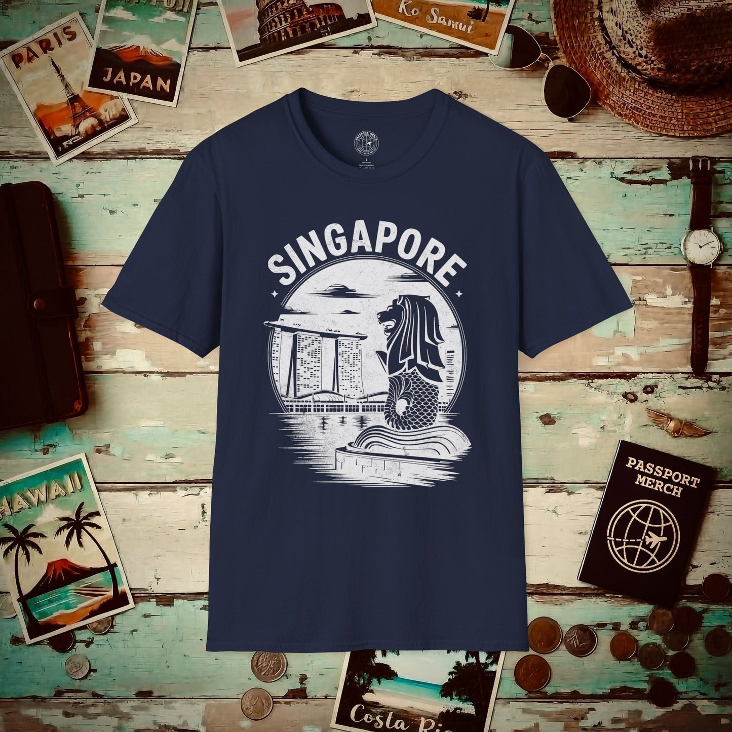 Vintage Singapore Merlion T-Shirt Navy / S