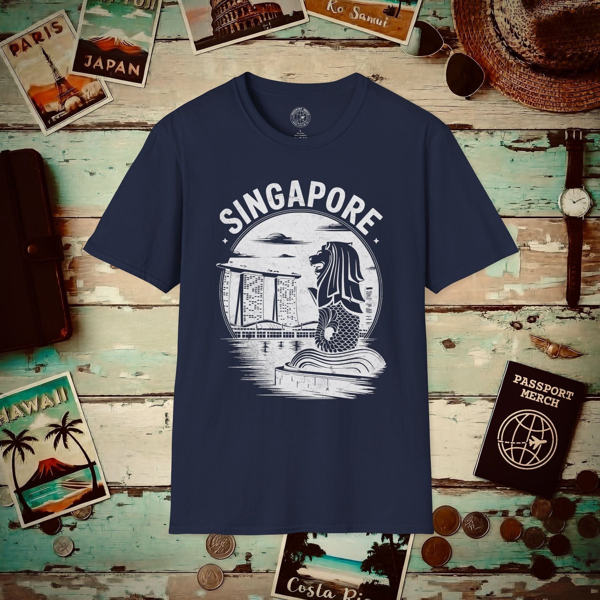 Vintage Singapore Merlion T-Shirt Navy / S