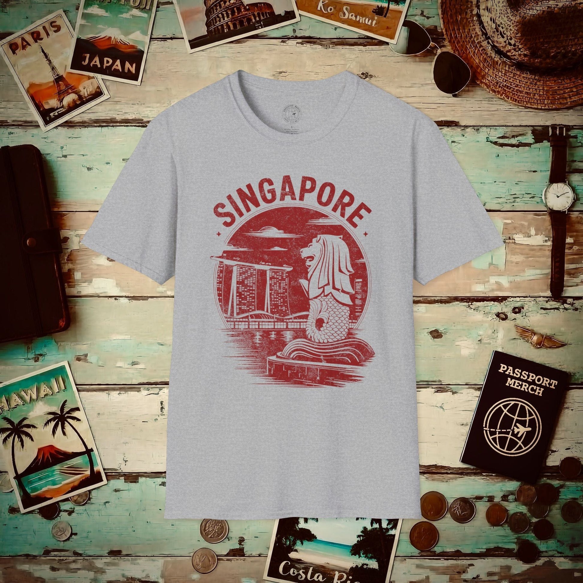 Vintage Singapore Merlion T-Shirt Sport Grey / S