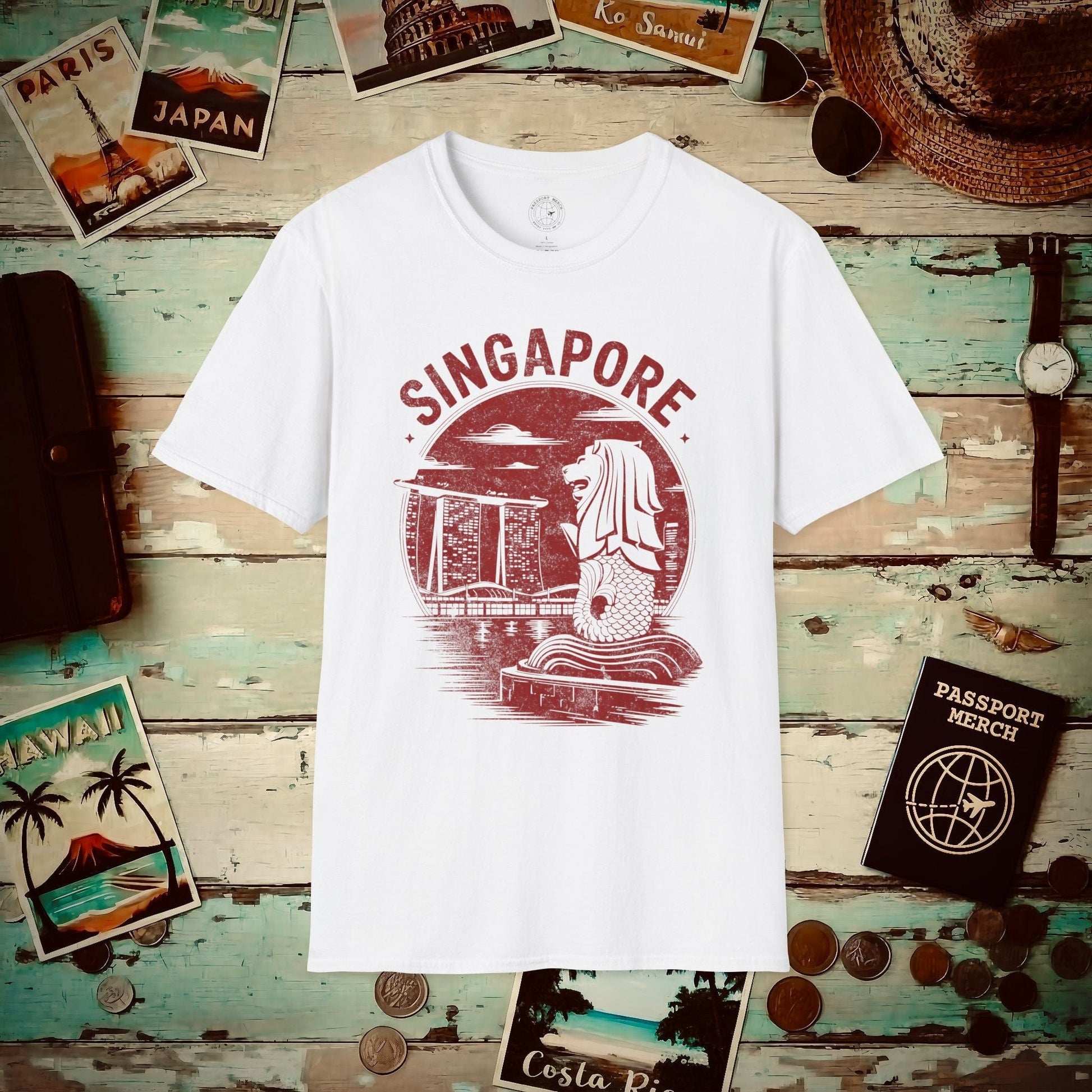 Vintage Singapore Merlion T-Shirt White / S