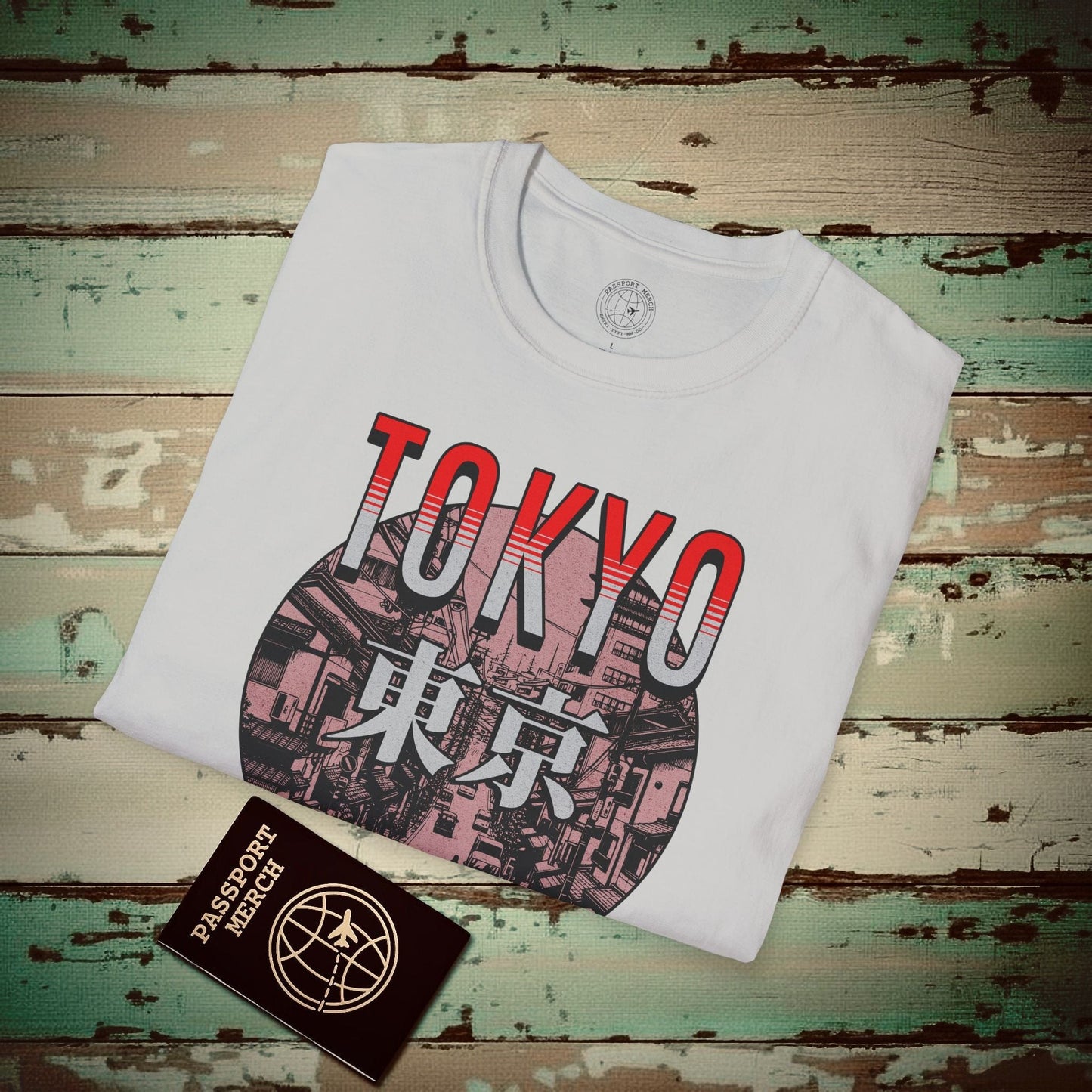 Vintage Streets of Tokyo Japan T-Shirt Ice Grey / S