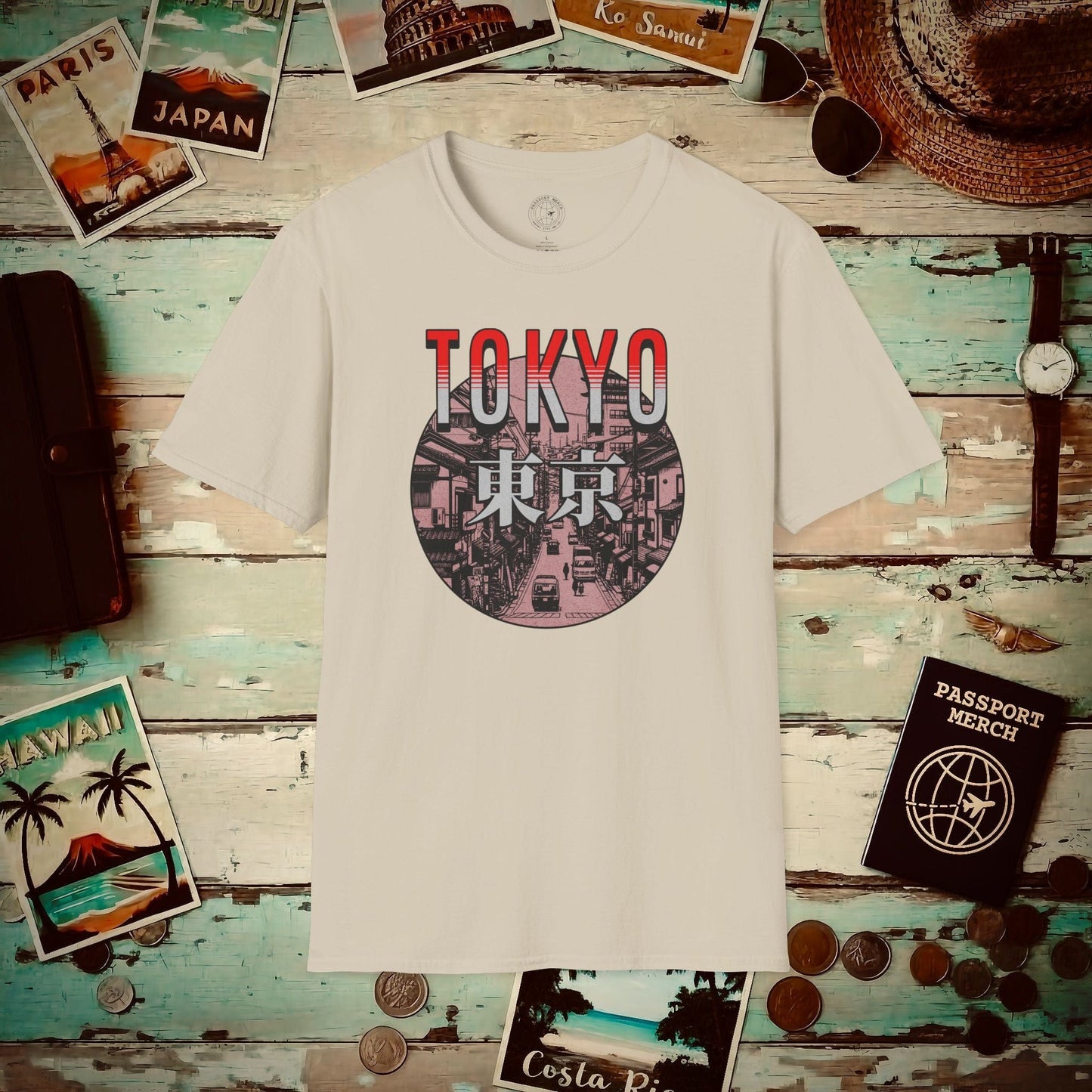 Vintage Streets of Tokyo Japan T-Shirt Sand / S