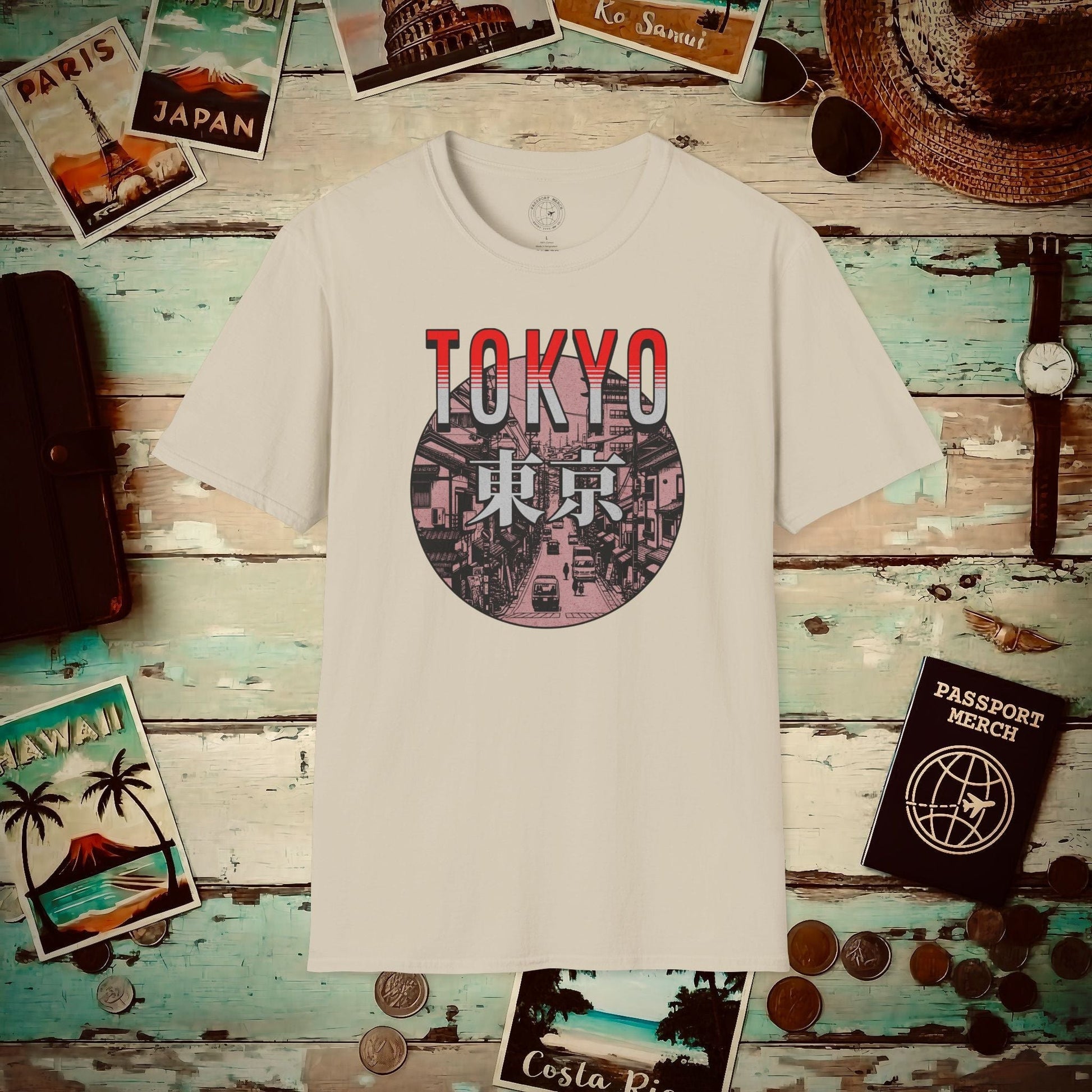 Vintage Streets of Tokyo Japan T-Shirt Sand / S