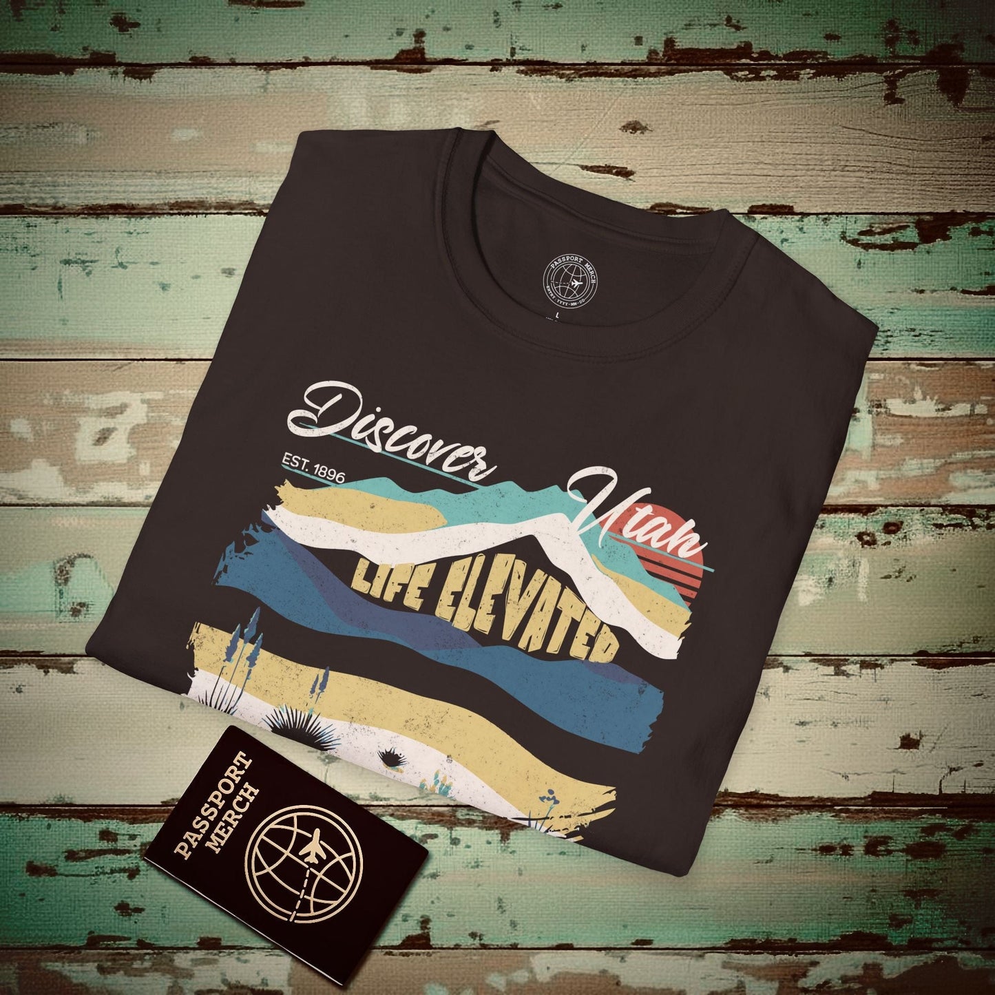 Vintage Utah Life Elevated T-Shirt Dark Chocolate / S